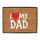 Love Dad Red Heart - Funny Novelty Doormat