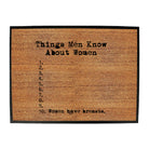 Things Men Know About Women - Funny Novelty Doormat