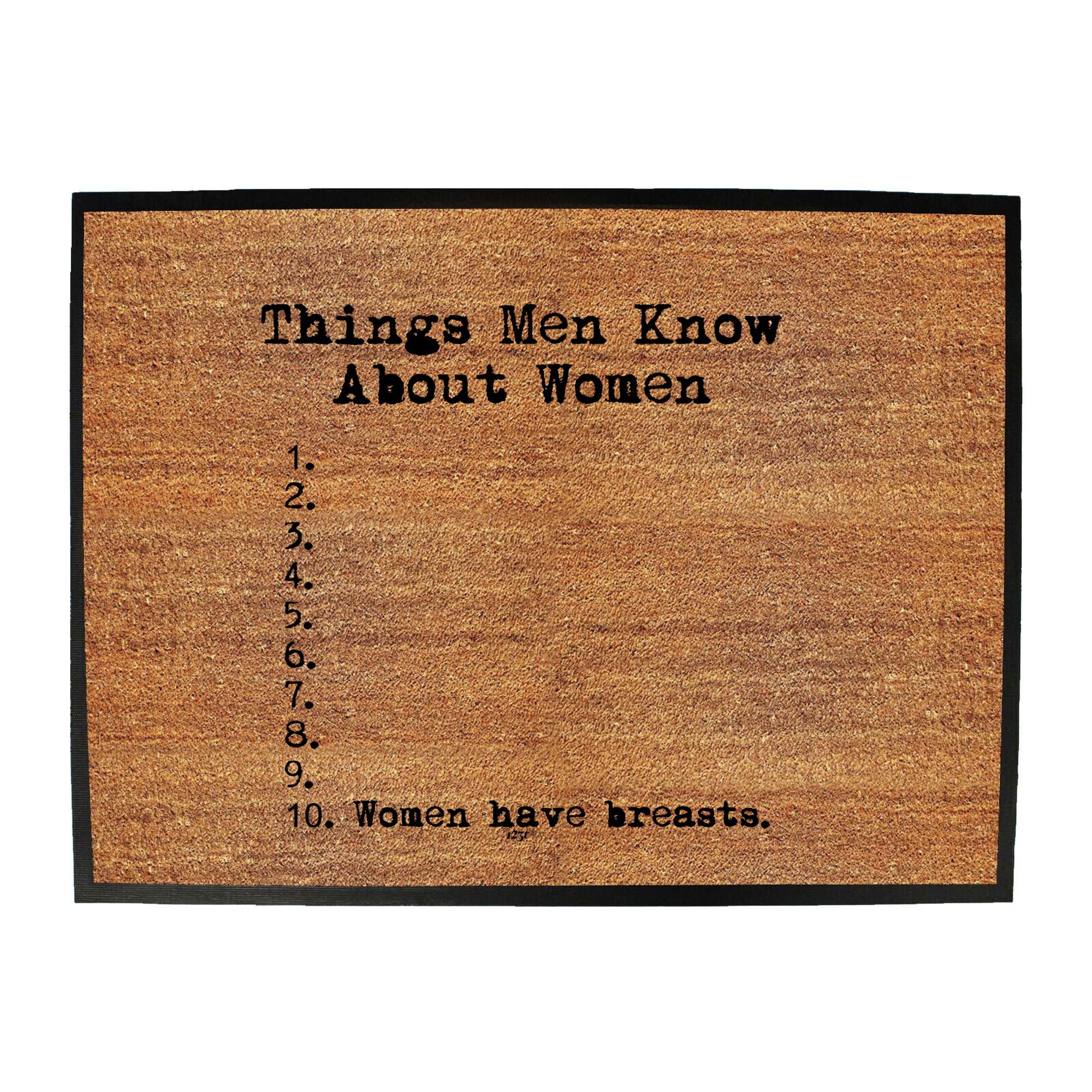Things Men Know About Women - Funny Novelty Doormat