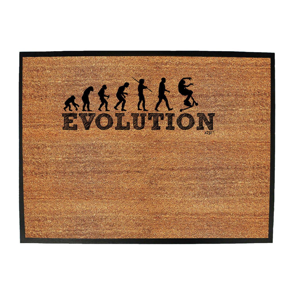 Evolution Scooter Tricks - Funny Novelty Doormat