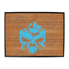 Pm Skull Mountain Blue - Funny Novelty Doormat