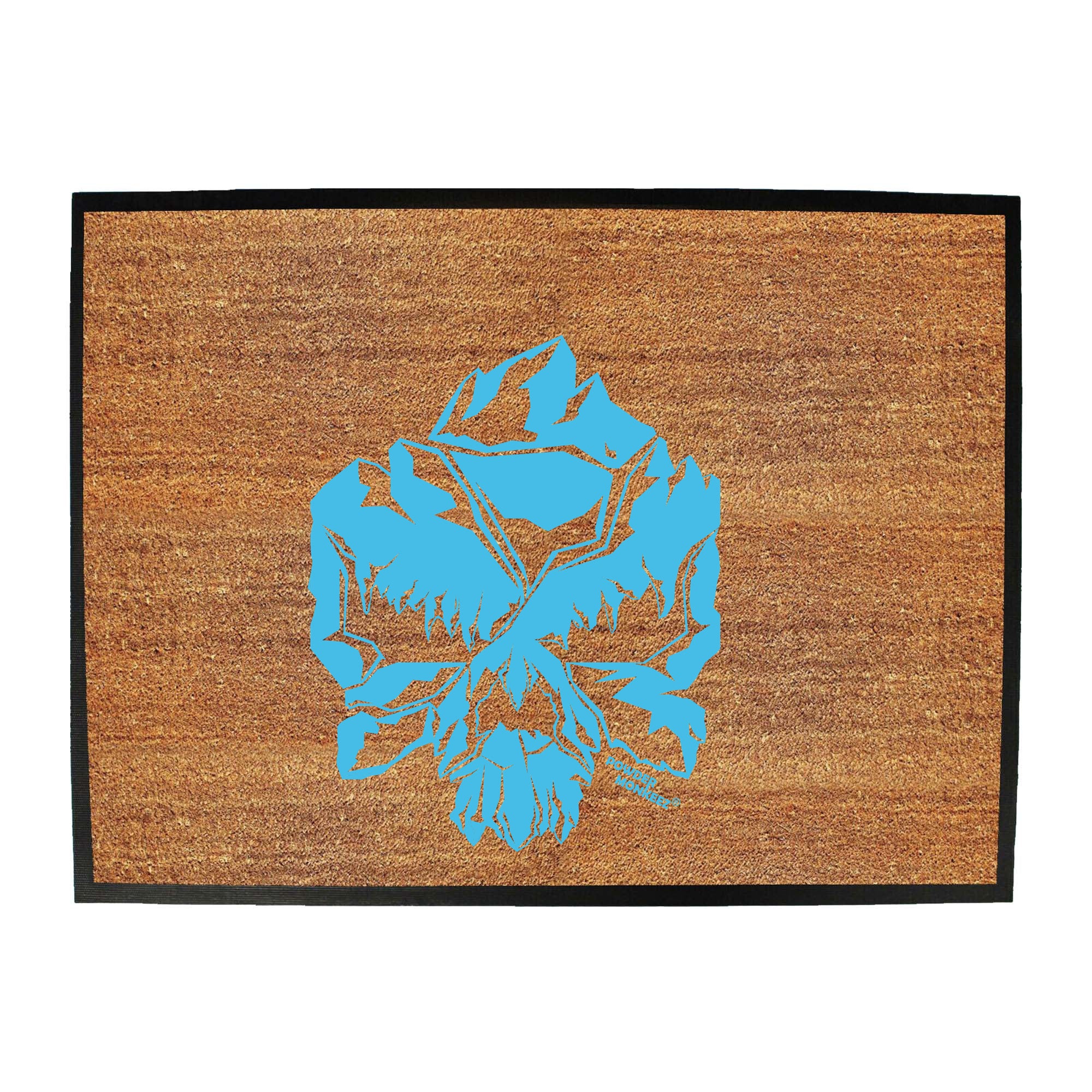 Pm Skull Mountain Blue - Funny Novelty Doormat