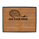 One Track Mind Kyak - Funny Novelty Doormat