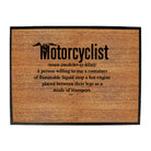 Motorcyclist Noun Motorbike - Funny Novelty Doormat