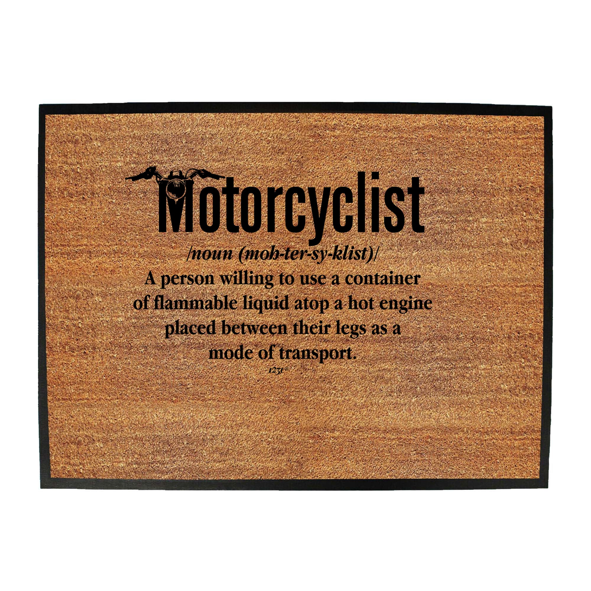 Motorcyclist Noun Motorbike - Funny Novelty Doormat
