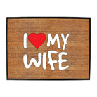 Love Heart My Wife - Funny Novelty Doormat