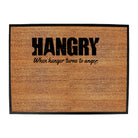 Hangry Hungry Food Angry - Funny Novelty Doormat