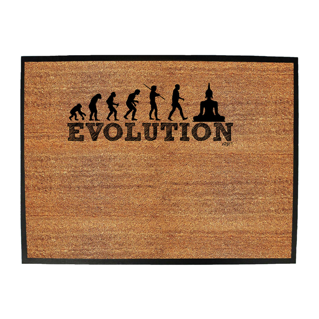 Evolution Buddha - Funny Novelty Doormat