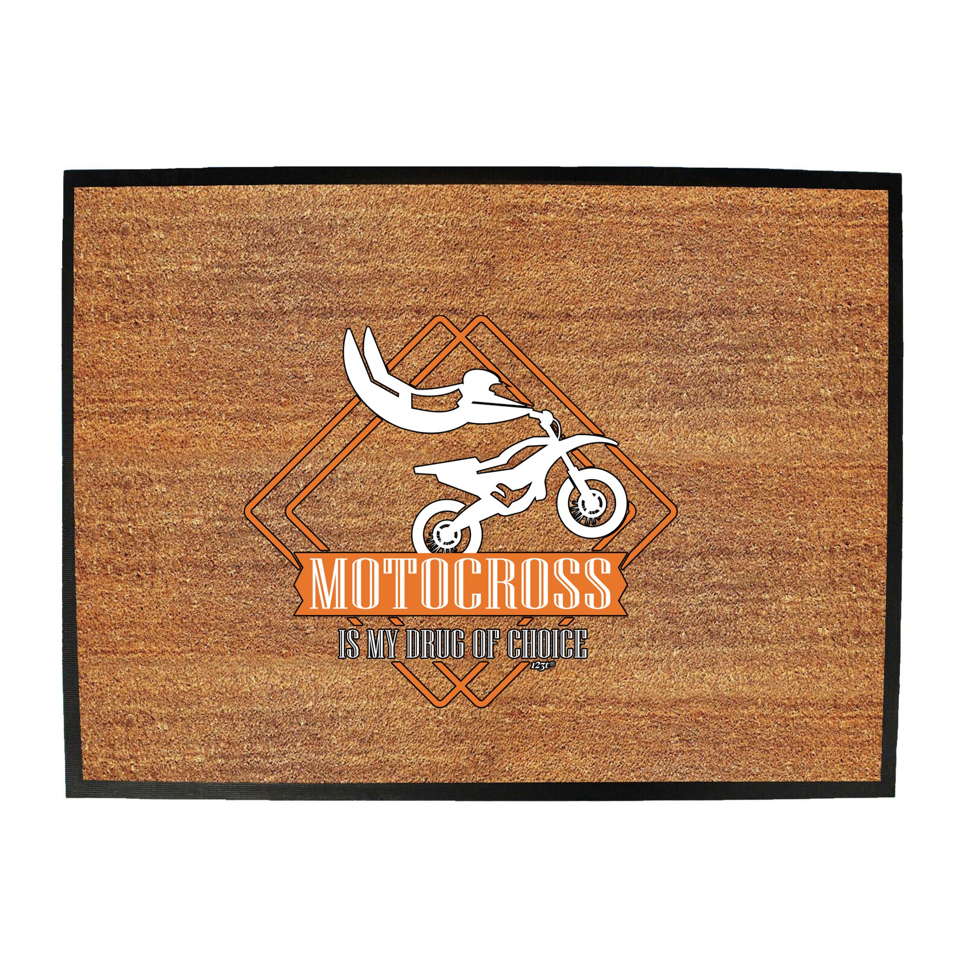 Motocross Is My Choice Dirt Bike Funny Novelty Doormat Man Cave Floor mat Medium 40 x 60 cm