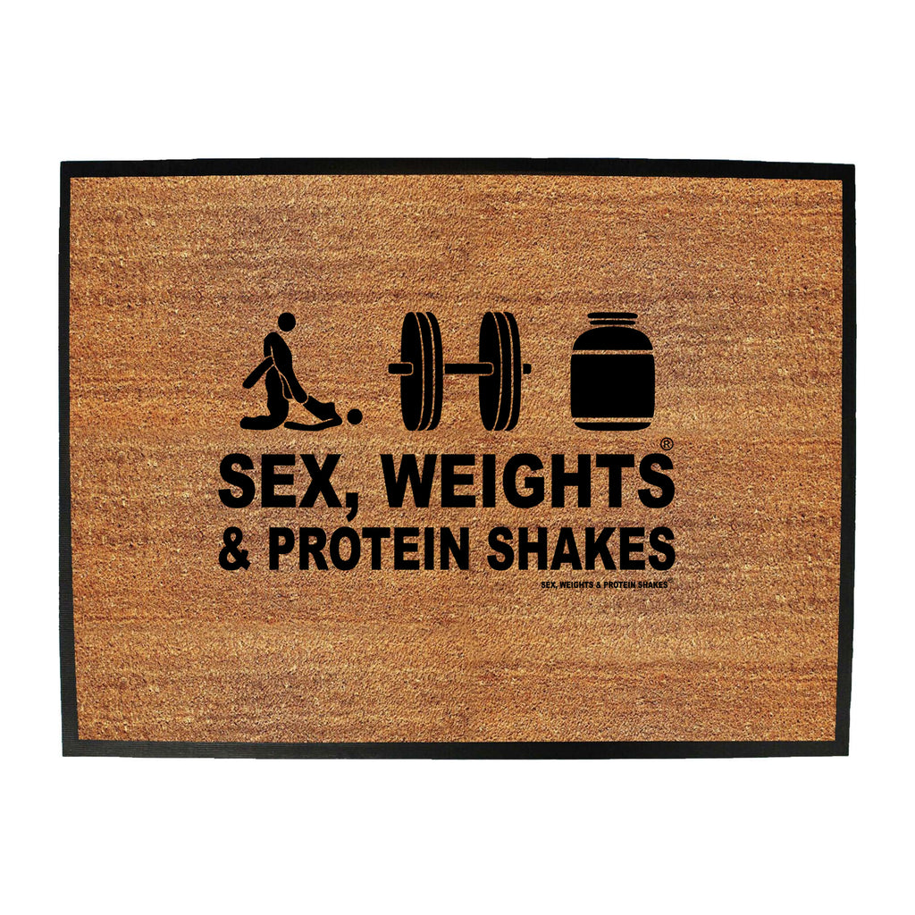 Swps Sex Weights Protein Shakes D3 - Funny Novelty Doormat