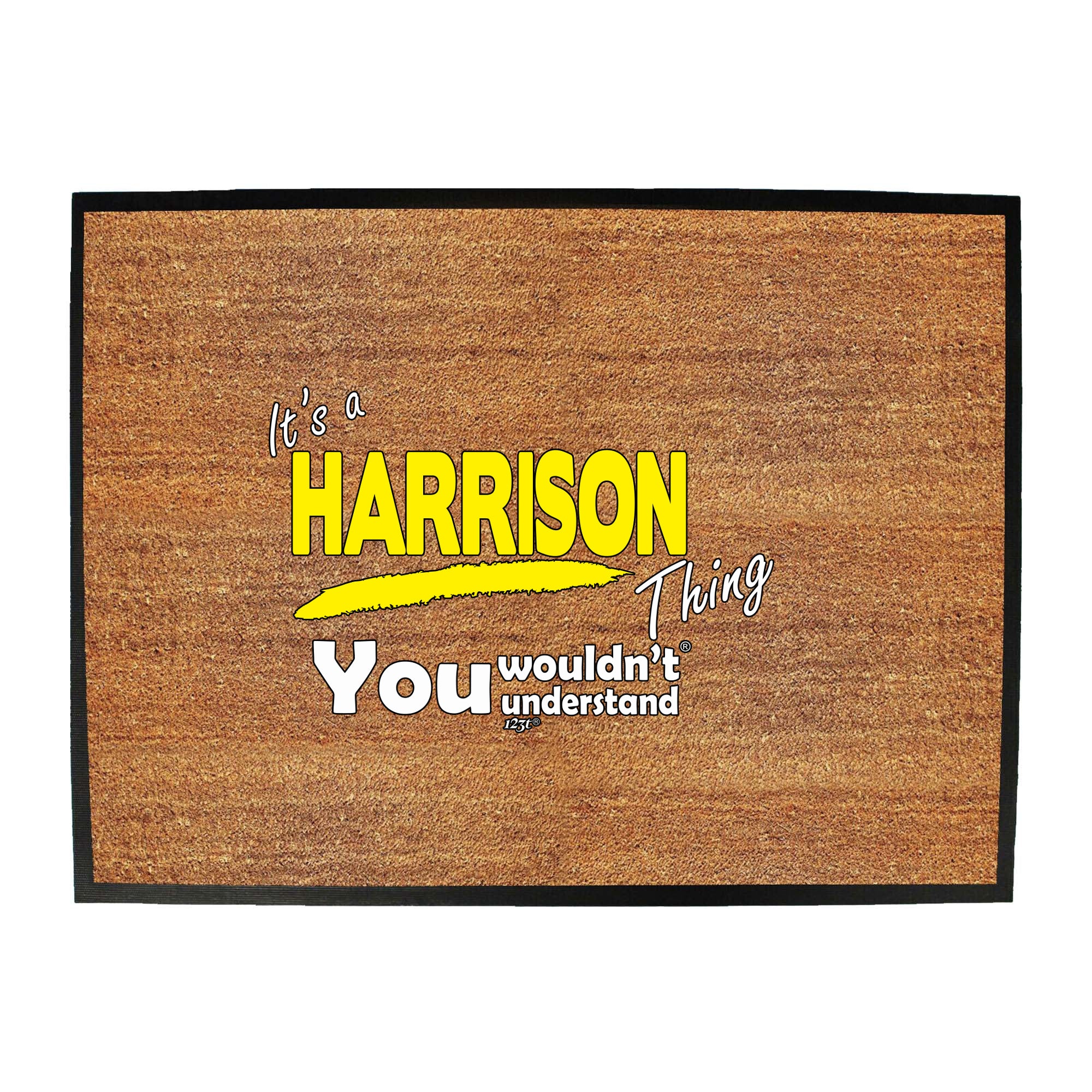 Harrison V1 Surname Thing - Funny Novelty Doormat