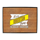 Robertson V2 Surname Thing - Funny Novelty Doormat