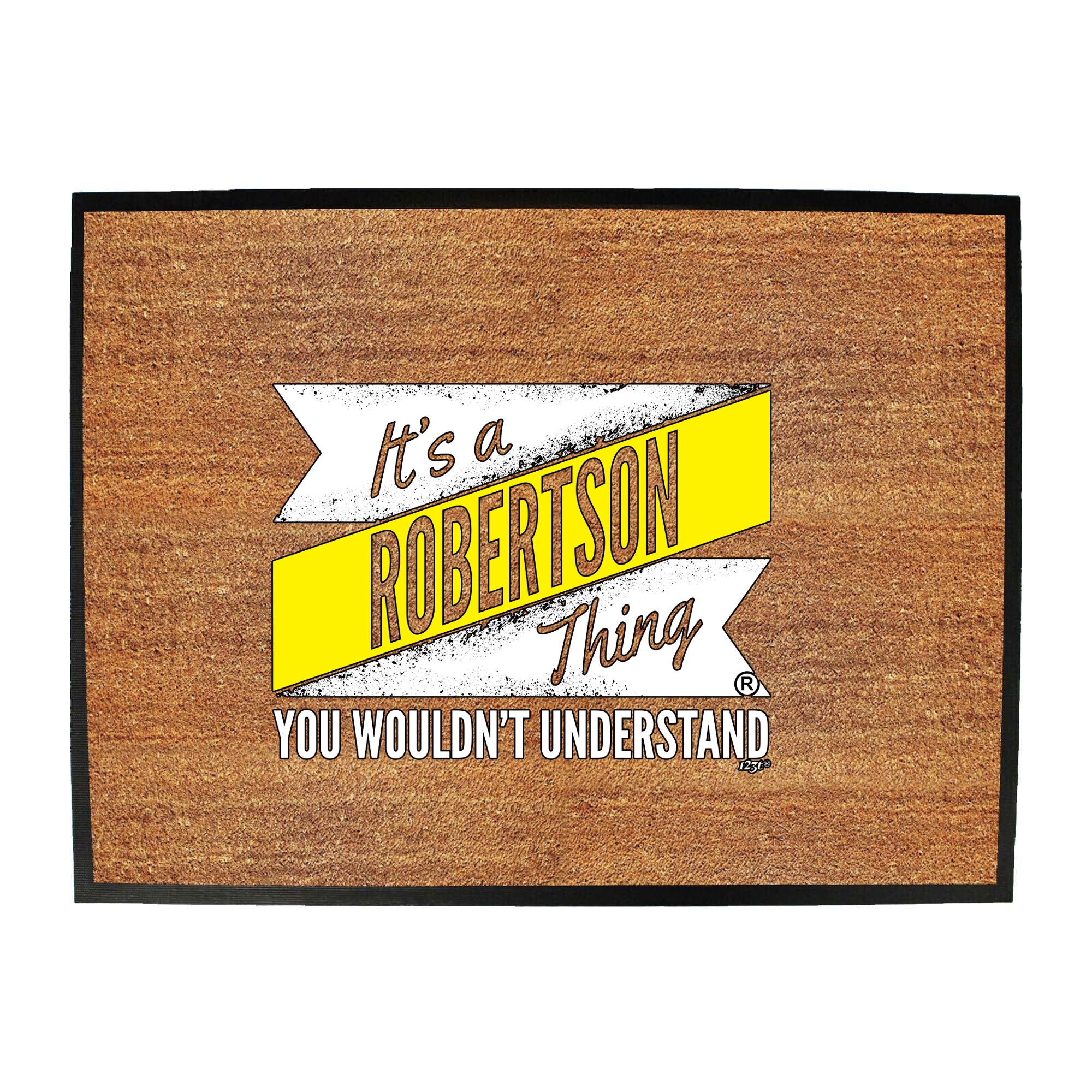 Robertson V2 Surname Thing - Funny Novelty Doormat