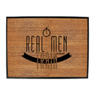 Pb Real Men Train - Funny Novelty Doormat