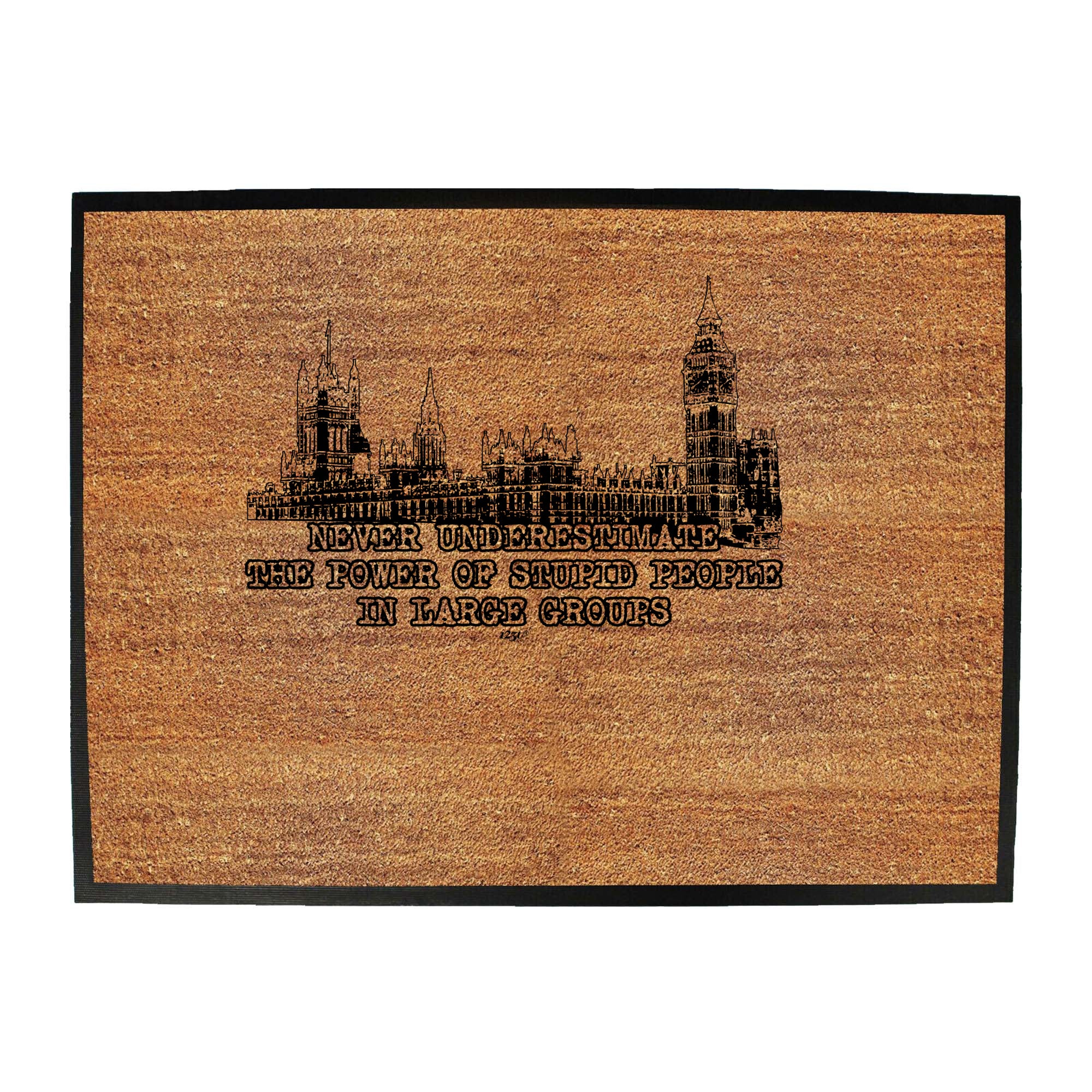 Never Understimate Stupid People In Large Groups - Funny Novelty Doormat