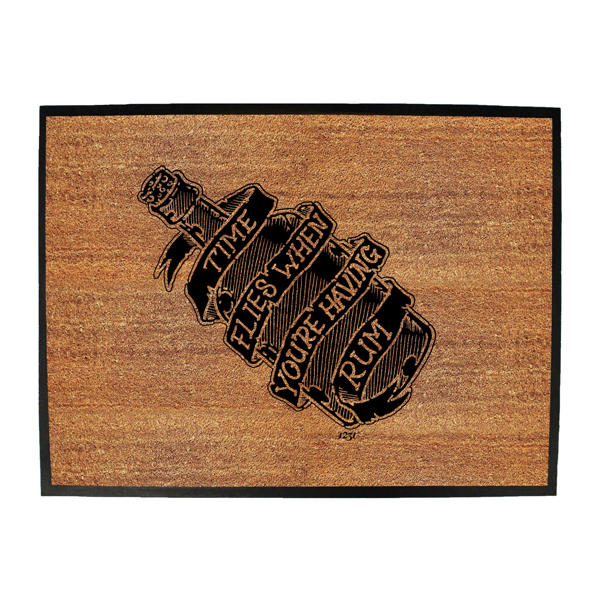 Time Flies When Your Having Rum - Funny Novelty Doormat