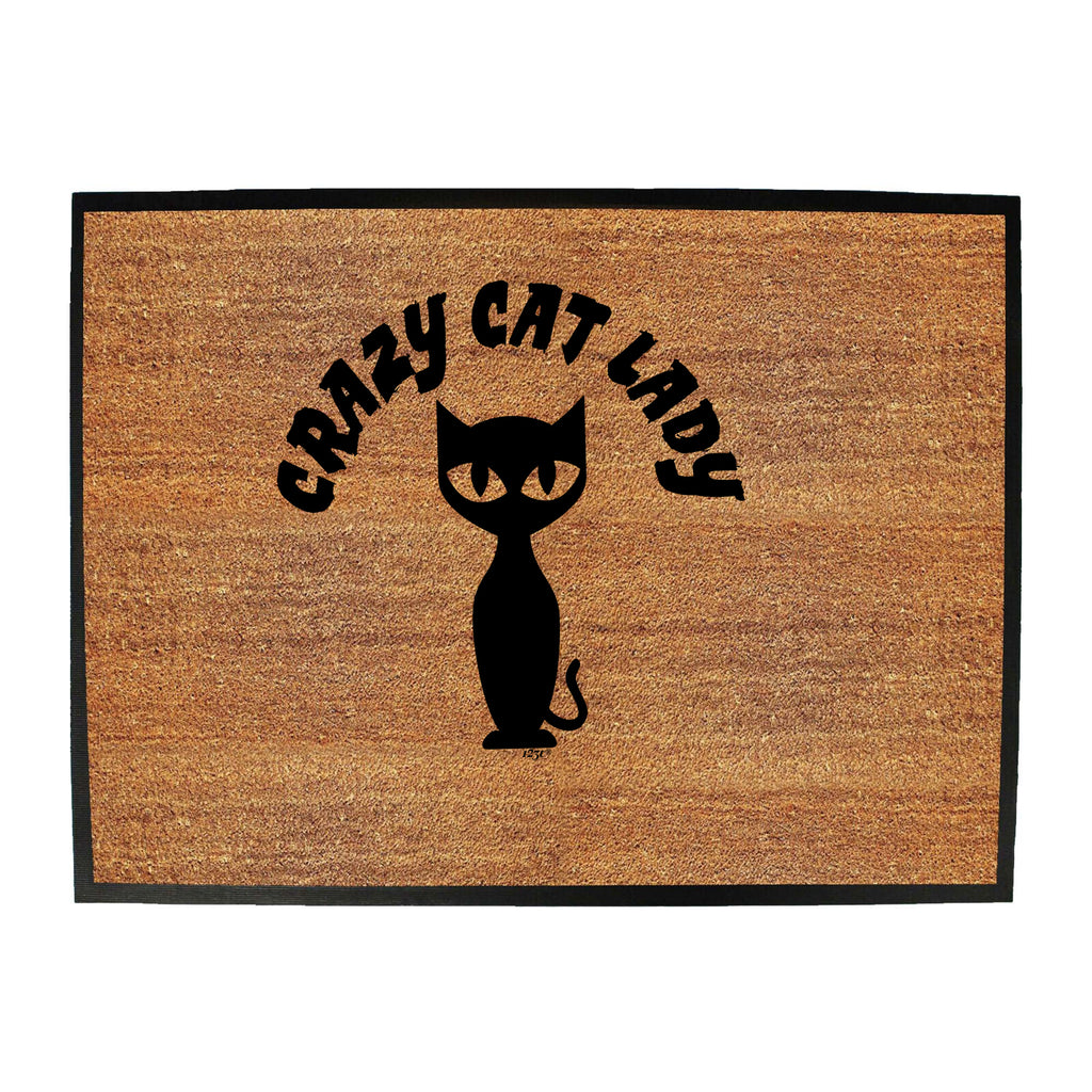 Crazy Cat Lady White - Funny Novelty Doormat
