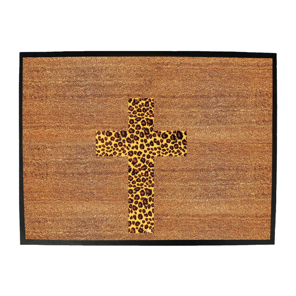 Leopard Cross - Funny Novelty Doormat