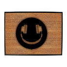 Headphone Smile Glow In The Dark - Funny Novelty Doormat