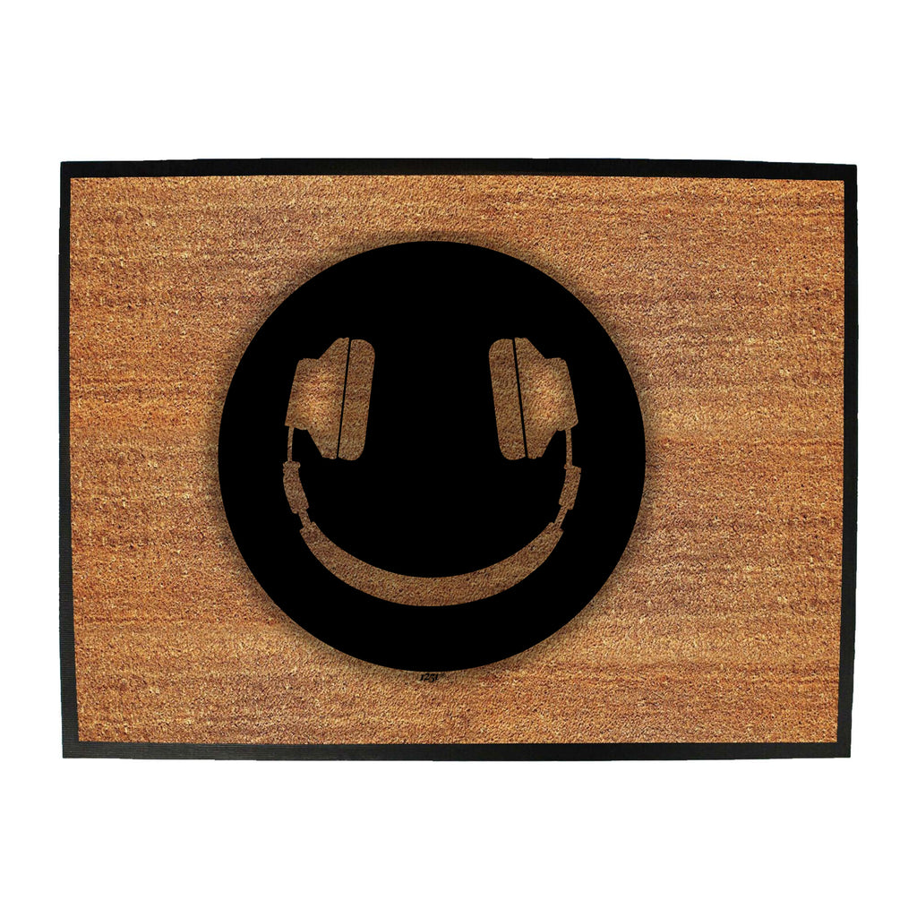 Headphone Smile Glow In The Dark - Funny Novelty Doormat