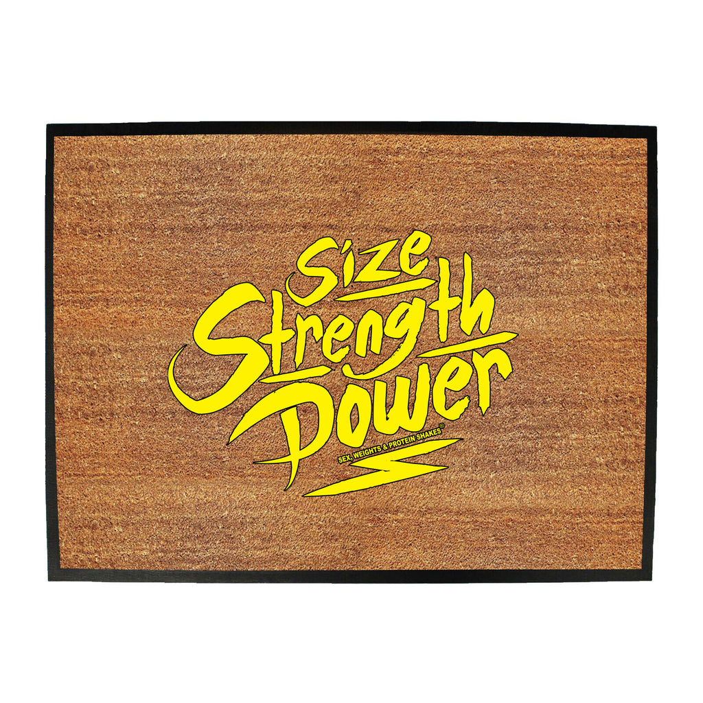 Swps Size Strength Power - Funny Novelty Doormat