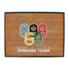 Welsh Drinking Team Rings - Funny Novelty Doormat
