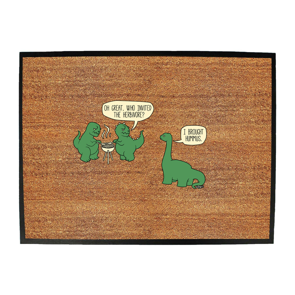Invited The Herbivore Dinosaur - Funny Novelty Doormat