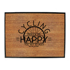 Rltw Cycling Makes Me Happy - Funny Novelty Doormat