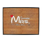 Surname Heart Mrs Since - Funny Novelty Doormat