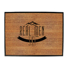 Pm Real Men Ski - Funny Novelty Doormat