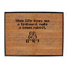 When Life Gives You A Keyboard Make A Bunny Rabbit - Funny Novelty Doormat