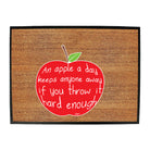 An Apple A Day Keeps Anyone Away - Funny Novelty Doormat