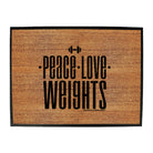 Swps Peace Love Weights - Funny Novelty Doormat