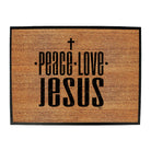 Peace Love Jesus - Funny Novelty Doormat