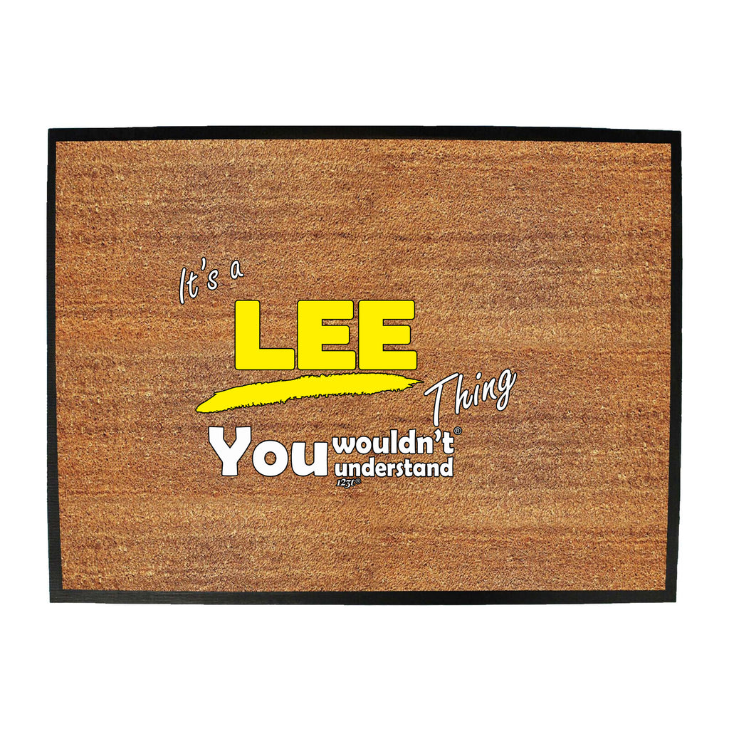 Lee V1 Surname Thing - Funny Novelty Doormat