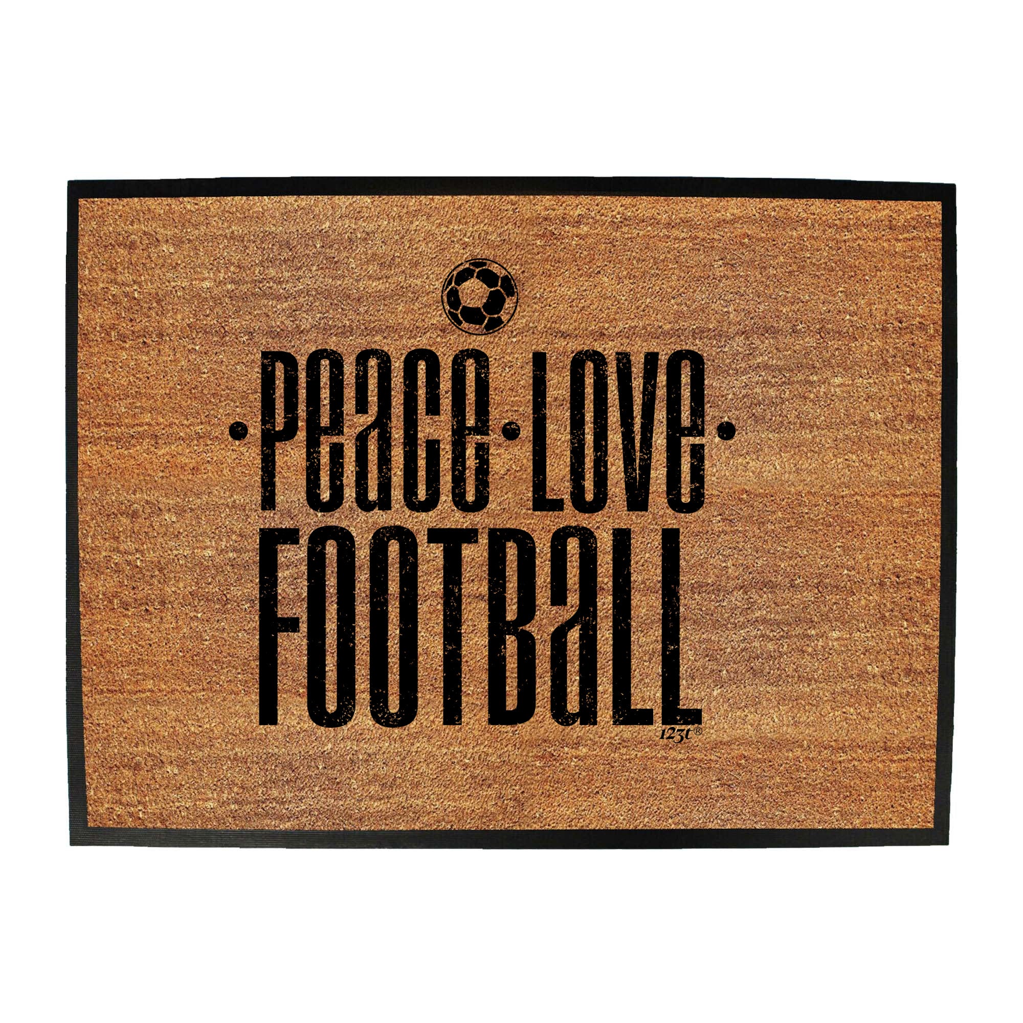 Peace Love Football - Funny Novelty Doormat