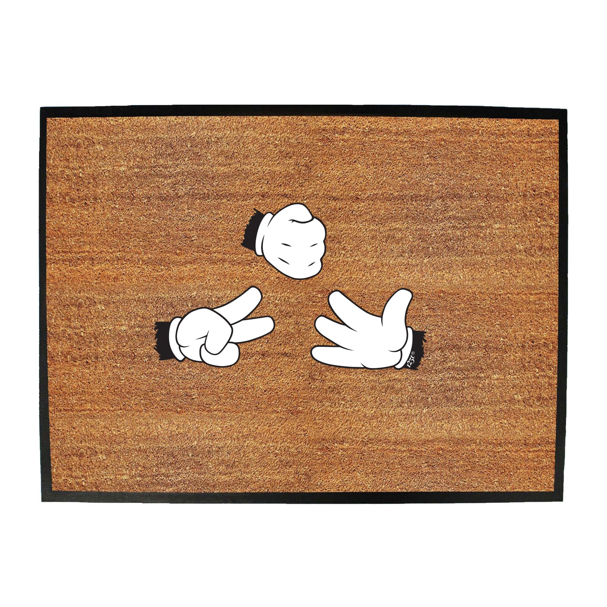 Rock Paper Scissors Gloves - Funny Novelty Doormat