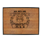 July Cancer Birthday All Men Are Created Equal - Funny Novelty Doormat