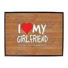 Love My Girlfriend And Yes - Funny Novelty Doormat
