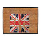 Frankie Union Jack - Funny Novelty Doormat