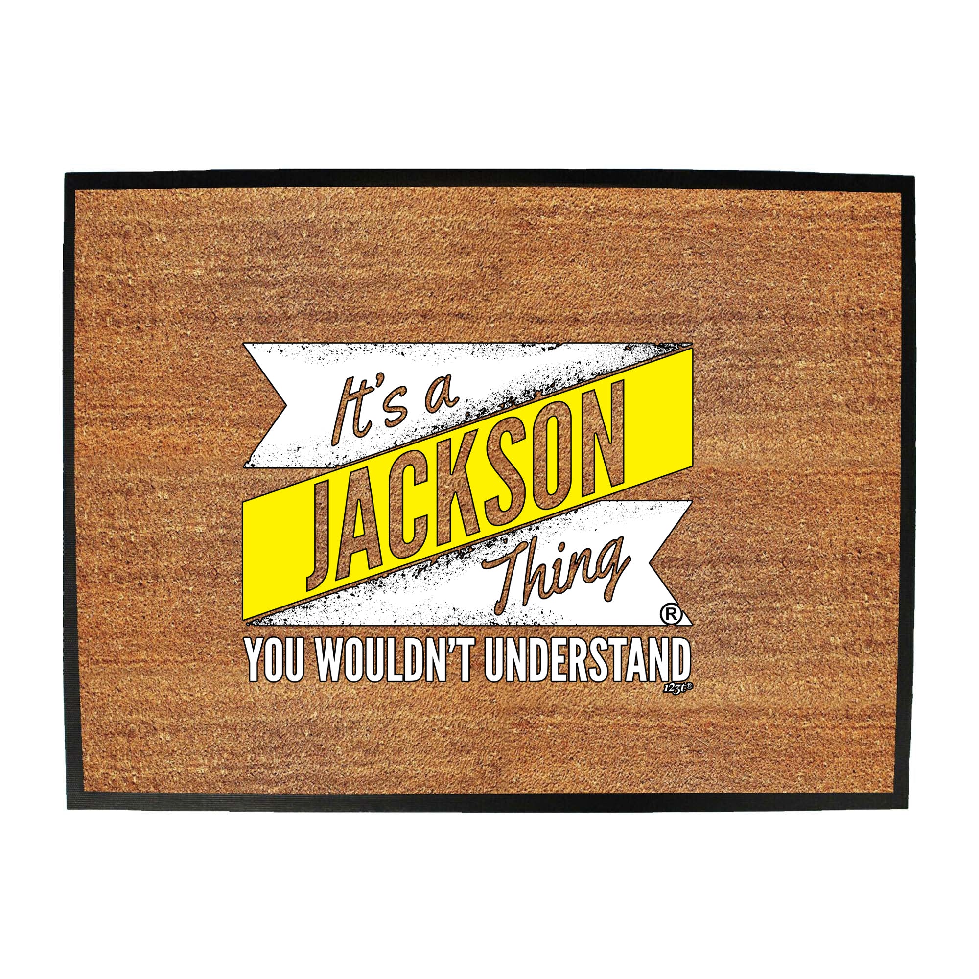 Jackson V2 Surname Thing - Funny Novelty Doormat