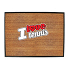 Love Tennis Stencil - Funny Novelty Doormat
