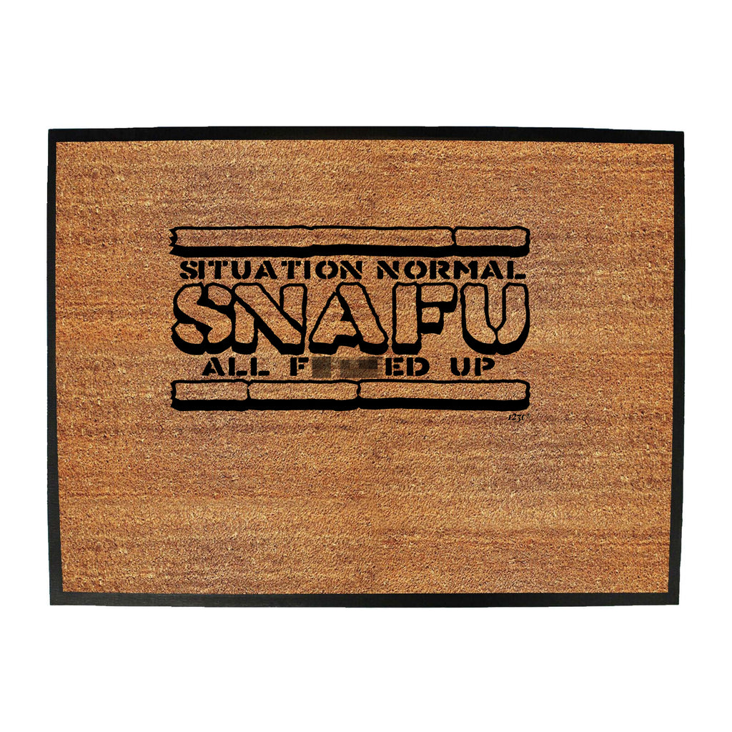 Situation Normal Snafu All - Funny Novelty Doormat