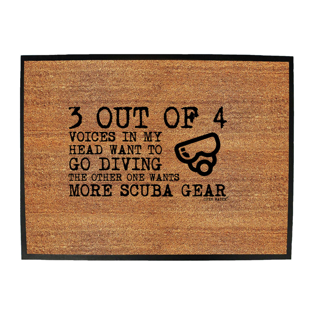 Ow 3 Out Of 4 Voices In My Head - Funny Novelty Doormat