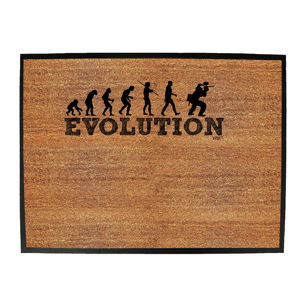 Evolution Paintballing - Funny Novelty Doormat