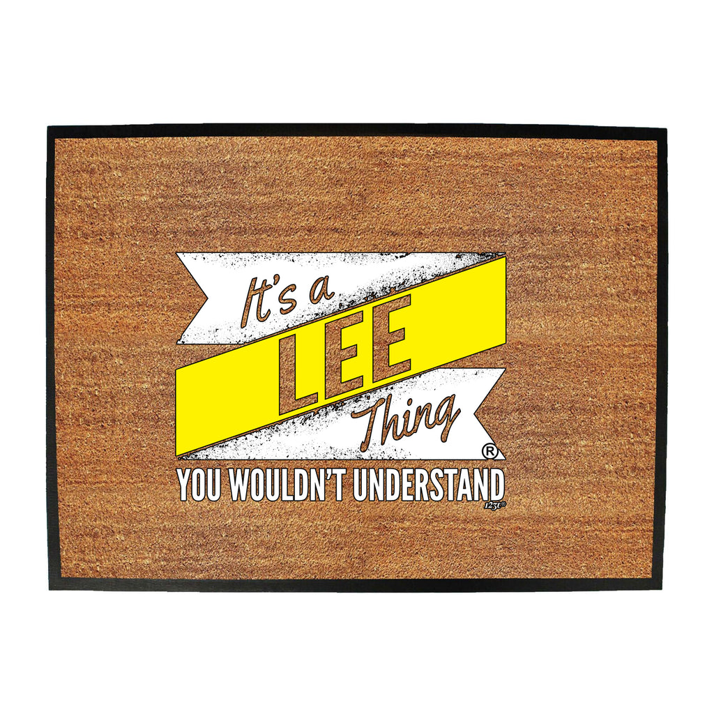 Lee V2 Surname Thing - Funny Novelty Doormat