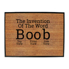 The Invention Of The Word B  B - Funny Novelty Doormat