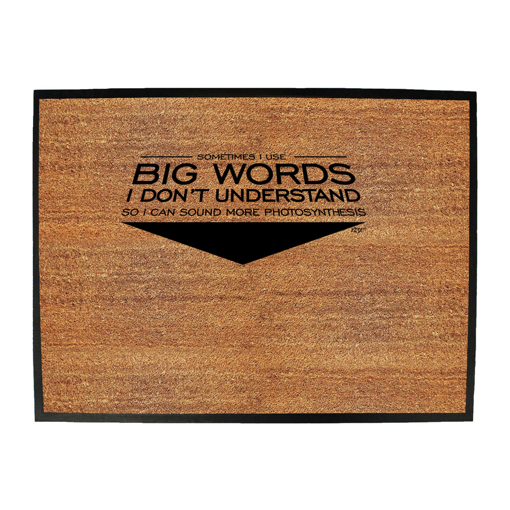 Sometimes Use Big Words Dont Understand - Funny Novelty Doormat