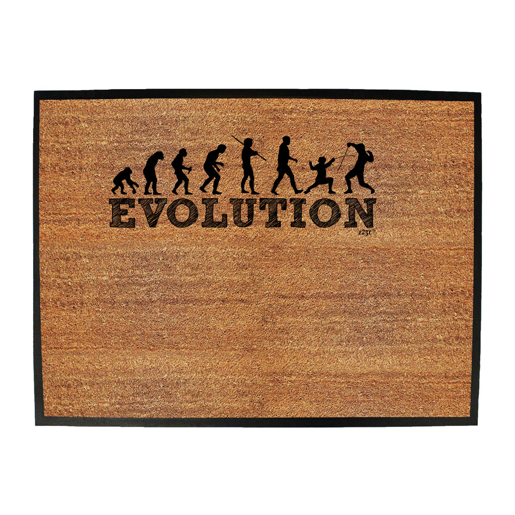 Evolution Fencing - Funny Novelty Doormat