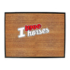 Love Horses Stencil - Funny Novelty Doormat